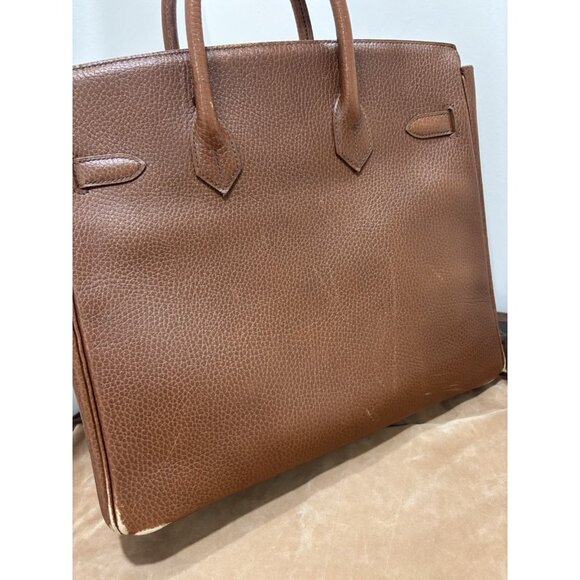 Authentic HERMES Birkin HAC Haut à Courroies 32 brown courchevel leather bag - Picture 3 of 16